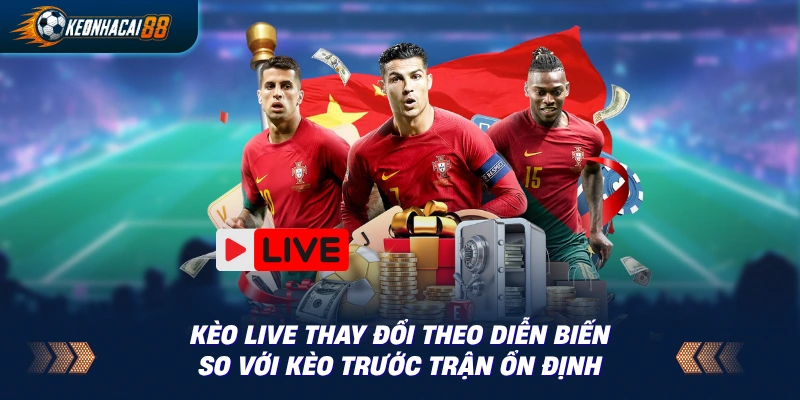 Sơ đồ kèo live biến động theo từng phút trận đấu so với kèo trước trận